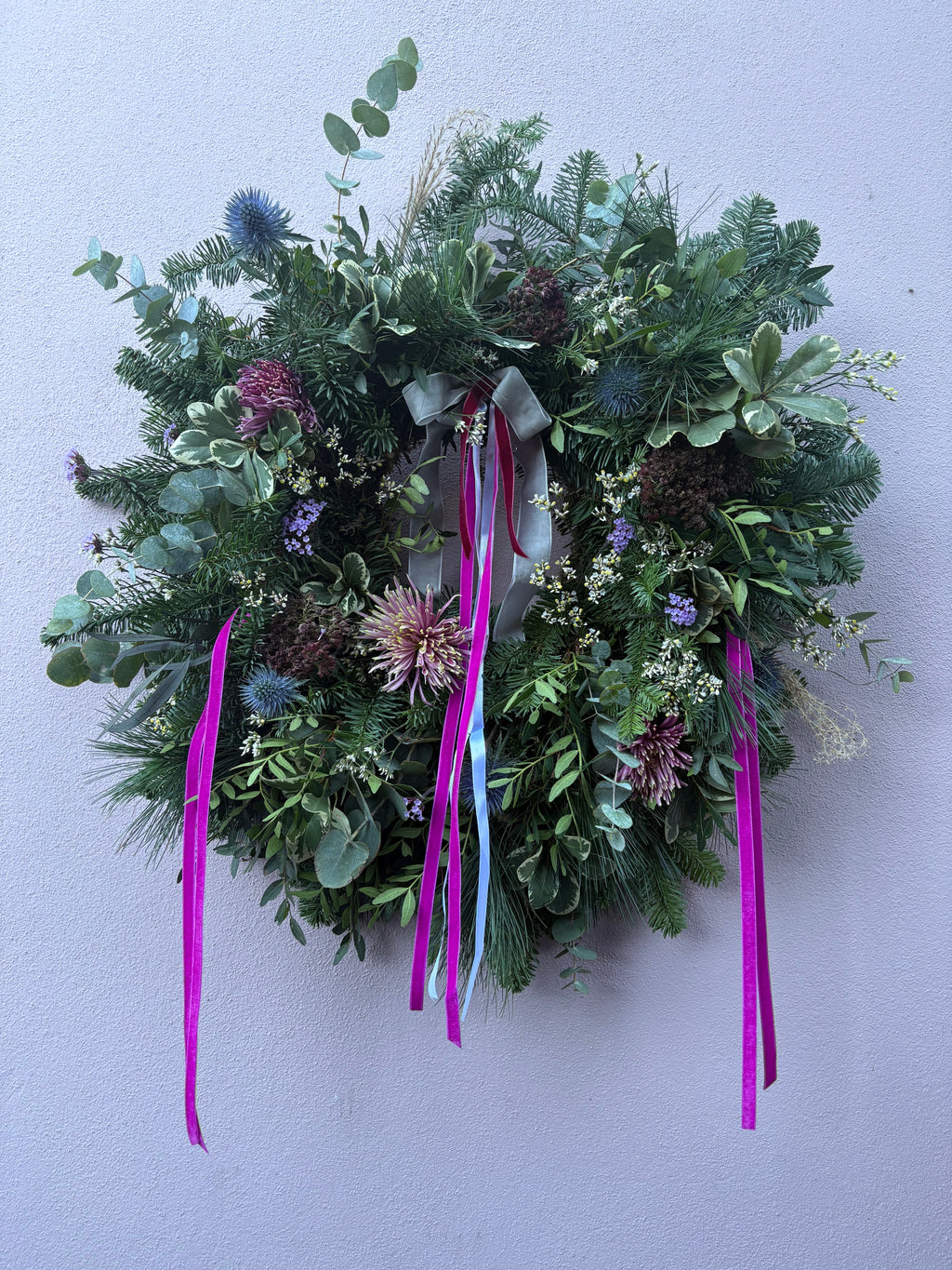 Pretty in Pink Christmas Wreath