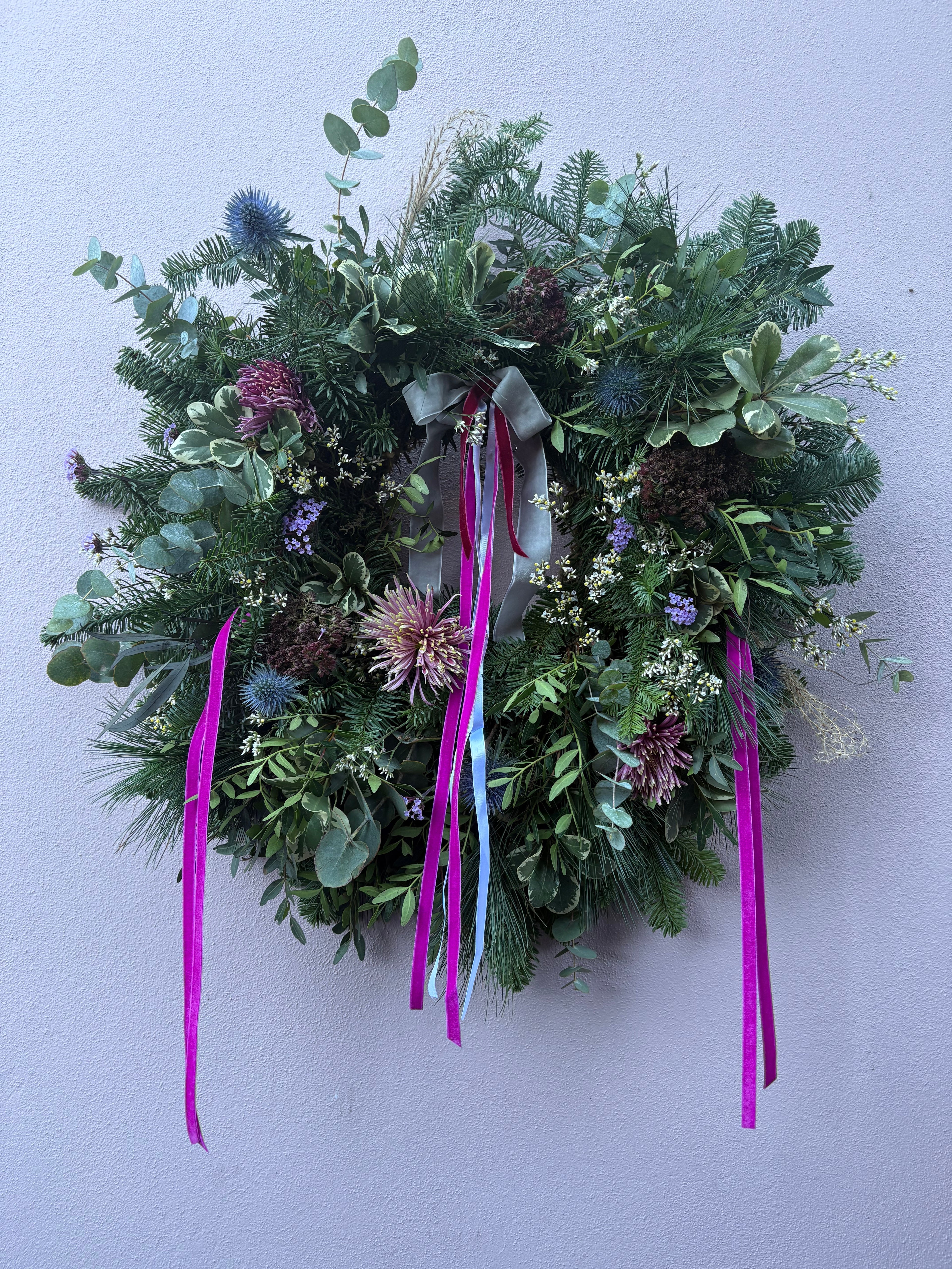 Pretty in Pink Christmas Wreath