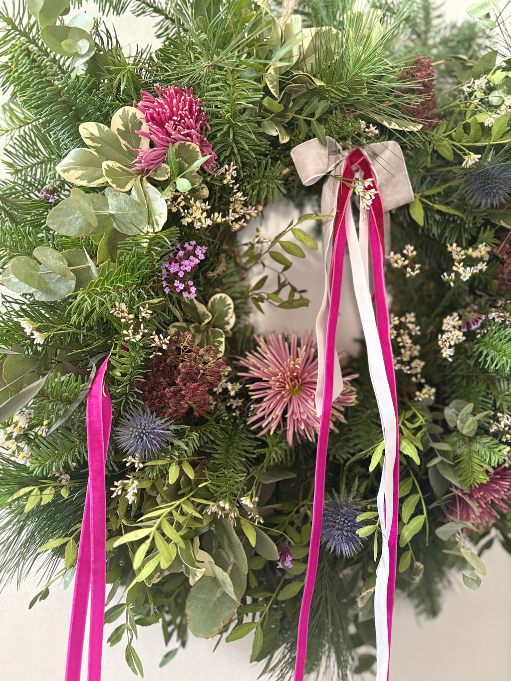 Pretty in Pink Christmas Wreath